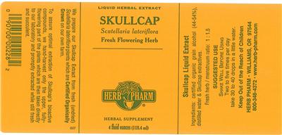 Photo of the Herb Pharm Skullcap label