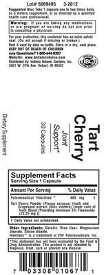 Photo of the Indiana Botanic Gardens Tart Cherry label