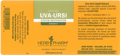 Photo of the Herb Pharm Uva-Ursi label