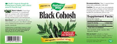 Black Cohosh Root 540 mg