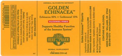 Photo of the Herb Pharm Golden Echinacea Alcohol-Free label