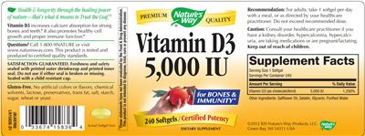 Vitamin D3 5,000 IU
