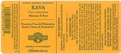 Photo of the Herb Pharm Kava label