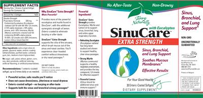 Photo of the Terry Naturally SinuCare Extra Strength label