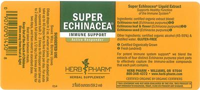 Photo of the Herb Pharm Super Echinacea label