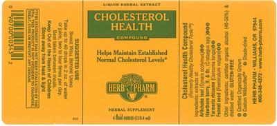 Photo of the Herb Pharm Cholesterol Health Compound label