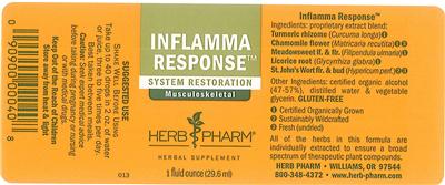 Photo of the Herb Pharm Inflamma Response label
