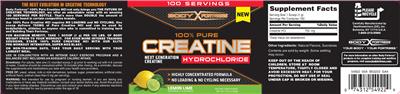 Photo of the Body Fortress 100% Pure Creatine Hydrochloride Lemon Lime label