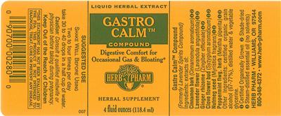 Photo of the Herb Pharm Gastro Calm Compound label