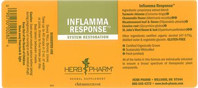 Photo of the Herb Pharm Inflamma Response label