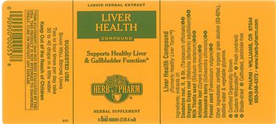 Product label for Liver Health Compound