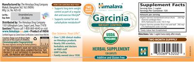 Photo of the Himalaya Garcinia Weight Control label