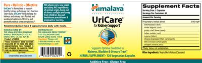 Photo of the Himalaya UriCare label
