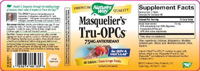 Photo of the Nature's Way Masquelier's Tru-OPCs 75 mg Antioxidant label