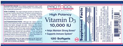 High Potency Vitamin D3 10,000 IU