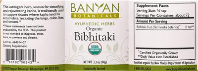 Organic Bibhitaki