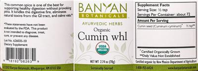 Organic Cumin Whl
