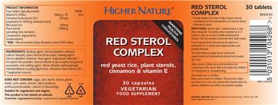 Photo of the Higher Nature Red Sterol Complex label