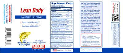 Photo of the Labrada Nutrition Lean Body label