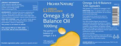 Product label for Omega 3:6:9 Balance Oil 1000 mg