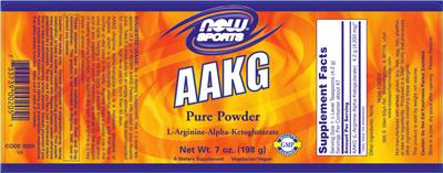 Photo of the NOW Sports AAKG Pure Powder label
