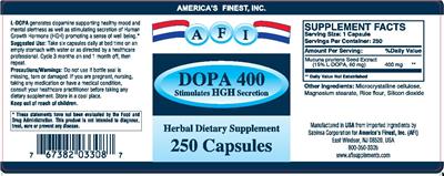 Photo of the AFI America's Finest Dopa 400 label