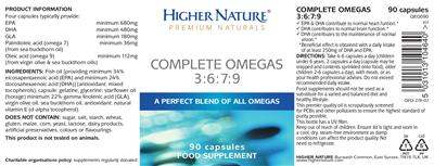 Complete Omegas 3:6:7:9