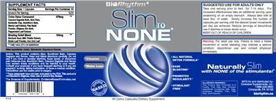 Photo of the BioRhythm Slim To None label