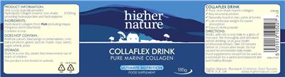 Photo of the Higher Nature Collaflex Drink label