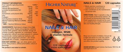 Photo of the Higher Nature Nails & Hair label