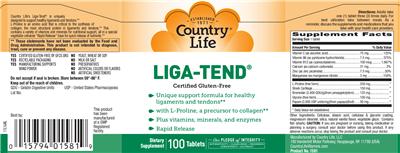 Photo of the Country Life Liga-Tend label