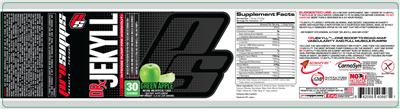 Photo of the PS ProSupps Dr. Jekyll Green Apple label