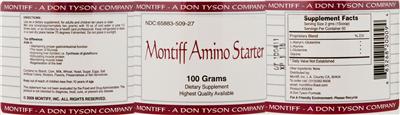 Photo of the Montiff Montiff Amino Starter 100 Grams label