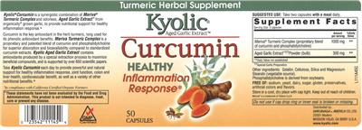 Photo of the Kyolic Kyolic Curcumin label