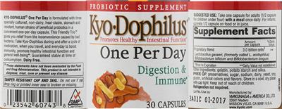 Photo of the Kyo-Dophilus Kyo-Dophilus One Per Day label