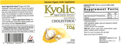 Photo of the Kyolic Kyolic Lecithin label