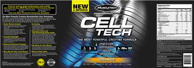 Photo of the MuscleTech Performance Series Cell Tech Orange label