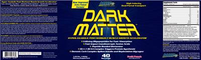 Photo of the MHP Maximum Human Performance Dark Matter Fruit Punch label