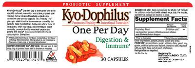 Photo of the Kyo-Dophilus Kyo-Dophilus One Per Day label