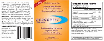 Photo of the Sevo Nutraceuticals Perceptiv label
