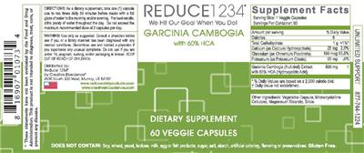 Photo of the Creative Bioscience Reduce 1234 label