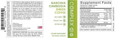 Photo of the Creative Bioscience Garcinia Cambogia Green Coffee Complex label