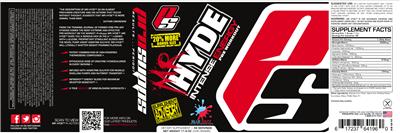 Photo of the PS ProSupps Mr Hyde Intense Energy Pre Workout Blue Razz label