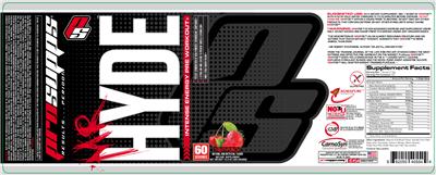 Photo of the PS ProSupps Mr Hyde Intense Energy Pre Workout Fruit Punch label