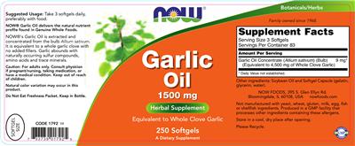 Garlic Oil 1500 mg