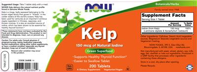 Photo of the NOW Kelp label