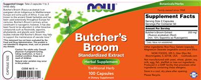 Photo of the NOW Butcher's Broom label