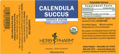 Photo of the Herb Pharm Calendula Succus label