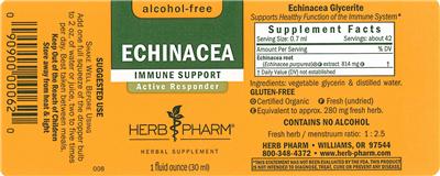 Photo of the Herb Pharm Echinacea Alcohol-Free label