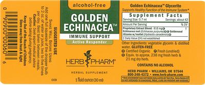 Photo of the Herb Pharm Golden Echinacea Alcohol-Free label